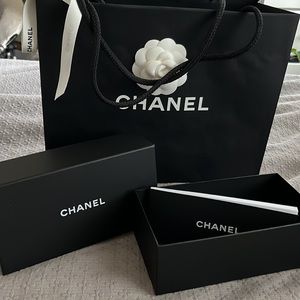 Empty Chanel box 7”x4” and shopping bag | AUTHENTIC